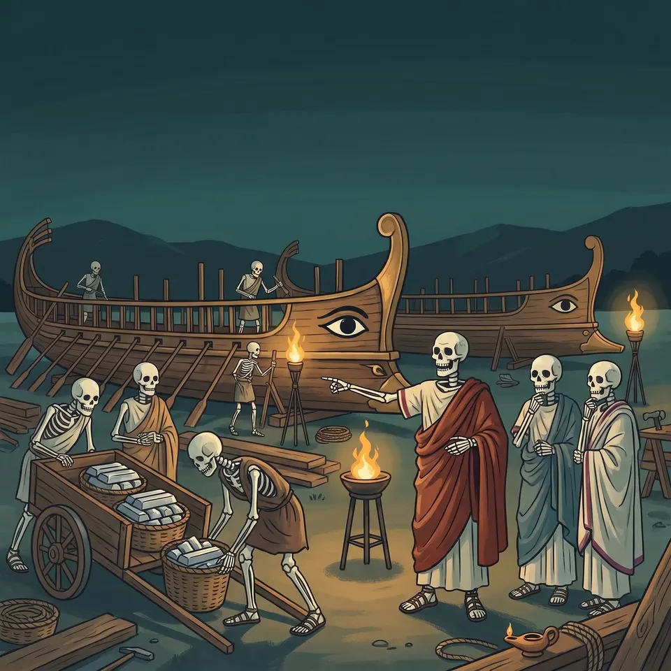 Salamis, Athens and Salamis, 483 to 480 BCE
