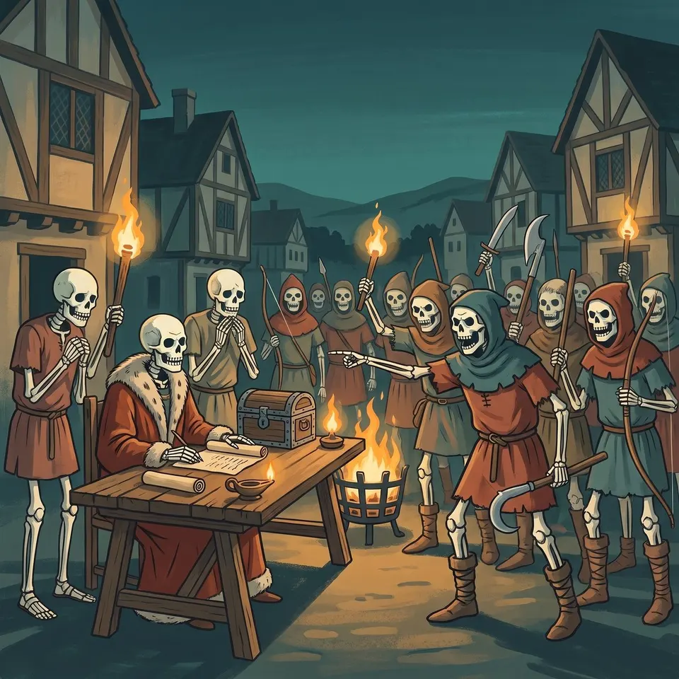 The Peasants' Revolt, England, 1351 to 1381